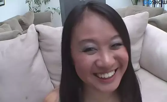 Playful brunette basks in mans eager attention as their passion ignites