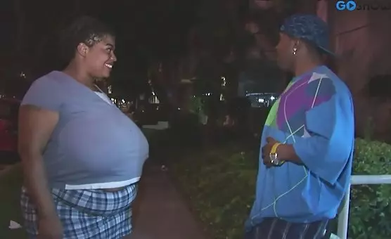 Overweight Slut Fucked by Two Studs