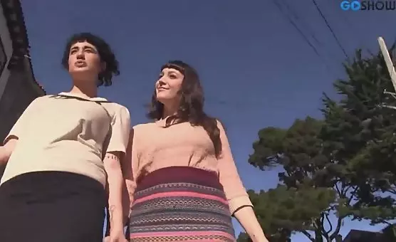 Lesbian natural beauties indulge in passionate water play